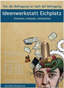 JEZT - Eichplatz Plakat - Vor der Befragung ist nach der Befragung