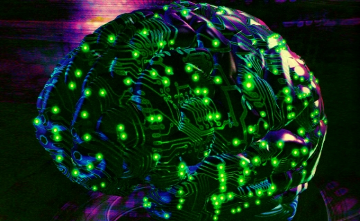 JEZT - Die Erforschung des Gehirns - The Exploration of the Brain - Grafik von John Burgess © 1988