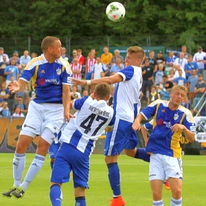 JEZT - Spielszene aus der Begegnung zwischen Hertha BSC II und dem FC Carl Zeiss Jena 2014-08-09