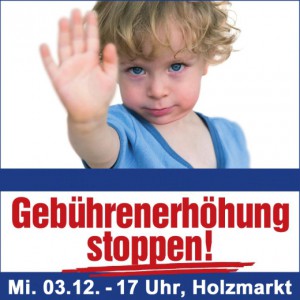 JEZT - Ausschnitt aus dem Flyer - Gebuehrenerhoehung stoppen - Abbildung © MediaPool Jena