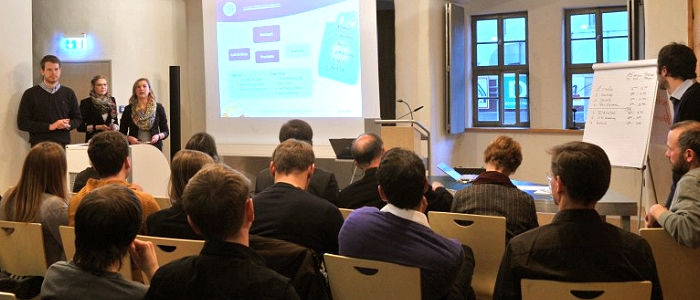 JEZT - Abschlusspräsentation des Seminars zur Unternehmensgründung der FSU Jena vom Januar 2013 - Foto © FSU Kasper