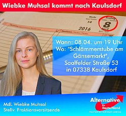 Wiebke Muhsal kommt nach Kaulsdorf