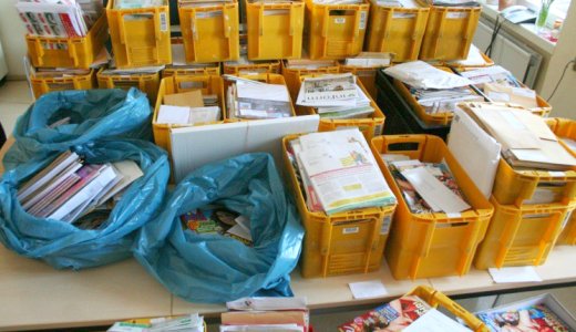 JEZT - 30 Kisten mit unterschlagenen Postsendungen lagern derzeit bei der Jenaer Polizei - Bildquelle LPI Jena