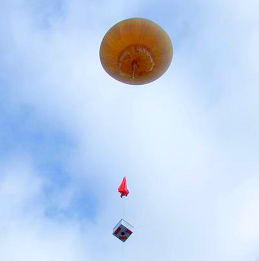 JEZT - Eine der letzten Aufnahmen des verschollenen Ballons - Foto © EAH Katharina Sawatzki