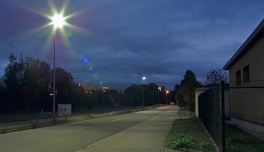 JEZT - LED-Straßenbeleuchtung in der Prüssingstraße - Foto © Stadt Jena KSJ Vitzthum