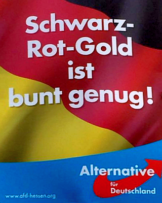 AFP PLakat Schwarz-Rot Gold ist bunt genug