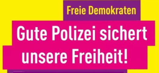 FDP Gute Polizei sichert unseer Feiheit