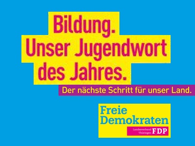 FDP Thüringen - Bildung. Unser Jugendwort des Jahres.
