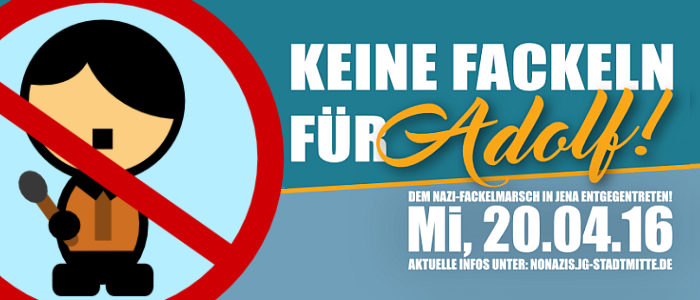 JEZT - JG Stadtmitte Aktion Keine Fackeln für Adolf - Abbildung © MediaPool Jena
