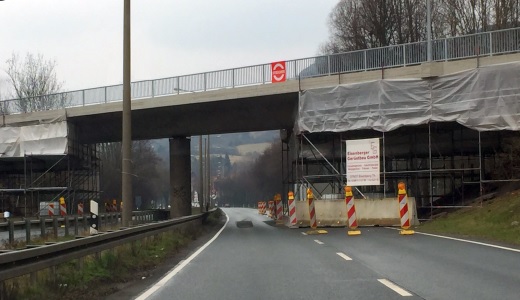 JEZT - Stadtrodaer Straße - Sanierung der Straßenbrücke - Foto © MediaPool Jena