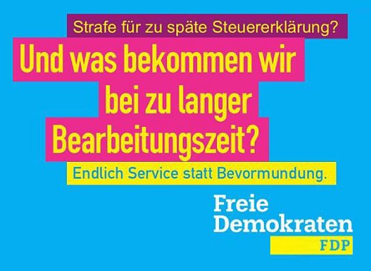 FDP - Und was bekommen wir bei zu langer Bearbeitungszeit