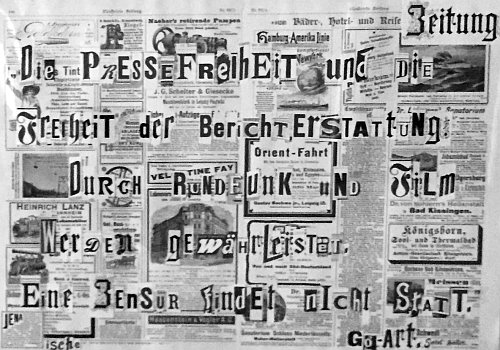 JEZT - Frank Döbert Collage Zeitung- Foto © MediaPool Jena