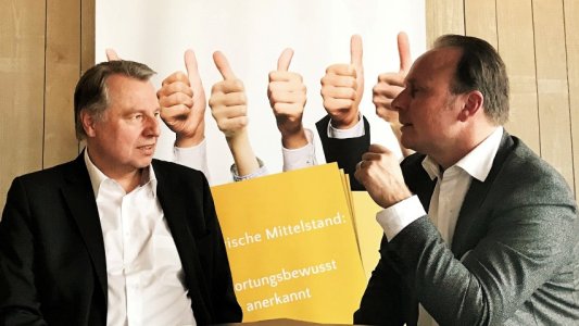Andreas Keck im Gespräch mit Ingolf F. Brauner. - Foto © Liberaler Mittelstand