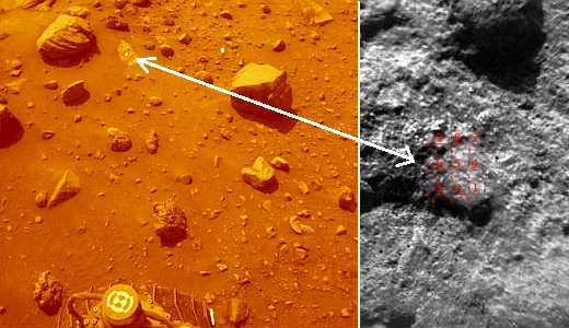 JEZT - AEGIS Software wählt autonom Punkte für die ChemCam Lasermessung aus - Fotos © NASA Team Curiosity