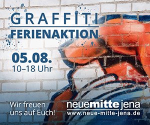 Graffiti Ferien Aktion in der neuen Mitte - Abbildung Neue Mitte Jena