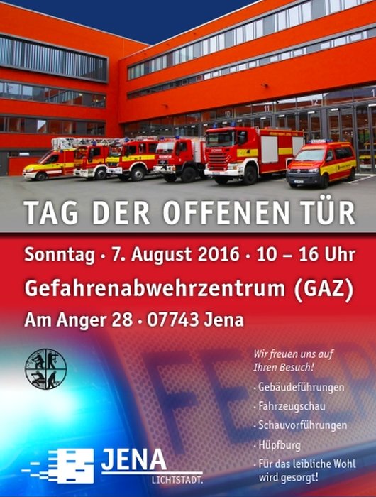JEZT - Plakat für den Tag der offenen Tür im GAZ Jena - Abbildung © MediaPool Jena