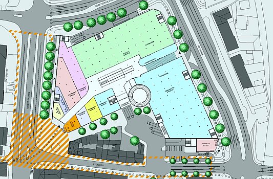 So könnte der Inselplatz Campus in Jena einmal aussehen. - Bebauungsstudie © Stadt Jena Dezernat Stadtentwicklung