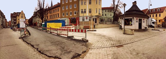 Bauarbeiten Johannisplatz_Wagnergasse - Foto © KSJ - Bildbearbeitung MediaPool Jena