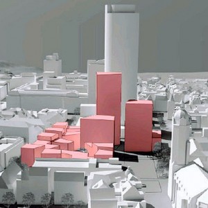 Idee für die bebauung Eichplatz Neue Stadtmitte - Visualisierung © AS+P Stadt Jena