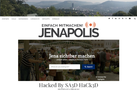 Jenapolis Page Screenshot © SA3D HaCk3D