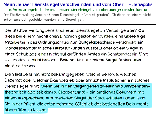 mr. jenapolis artikel dienstsiegel