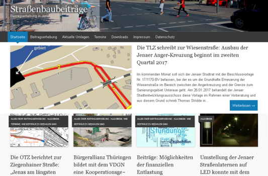 Blog Straßenbaubeiträge der Stadt Jena - Abbildung © KSJ